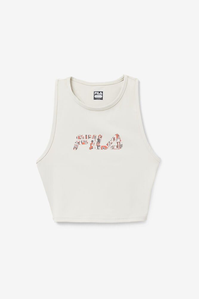 Fila Tank Top Womens White Speed Up Crop - Ireland 01925-AGDY